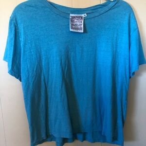 Jungmaven cropped Lorel tee in blue